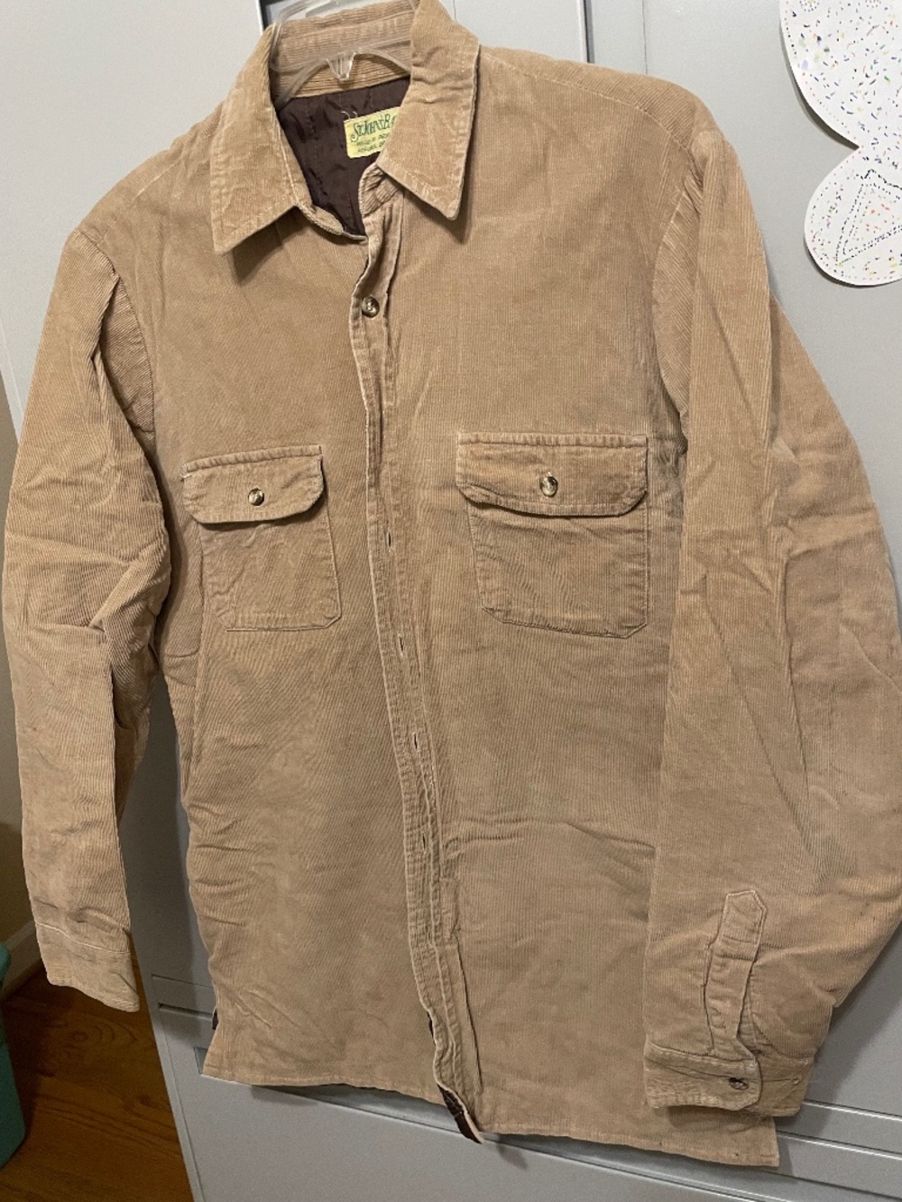Mens M/Tall Corduroy Quilted Lining Outer Shirt